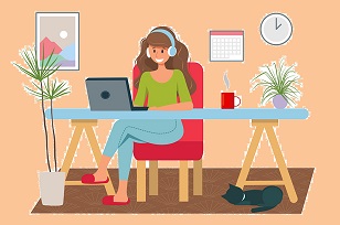 image de télétravailleur
