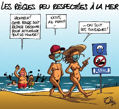 image humour plage nudiste